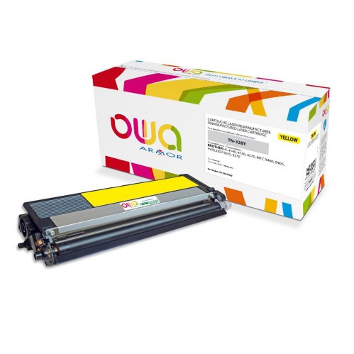 Remanufactured OWA laser cartridge compatible with BROTHER TN-328Y - Yellow - 6000p