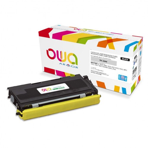 Remanufactured OWA laser cartridge compatible with BROTHER TN-2000 - Black - 4800p