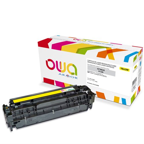 Remanufactured OWA Laser Cartridge for HP CF382A - Yellow - 2700p
