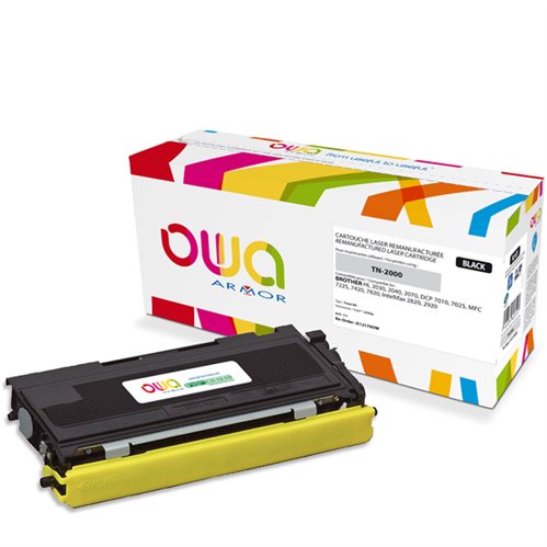 OWA Laser Cartridge remanufactured for BROTHER TN-2000 - Black - 2500p