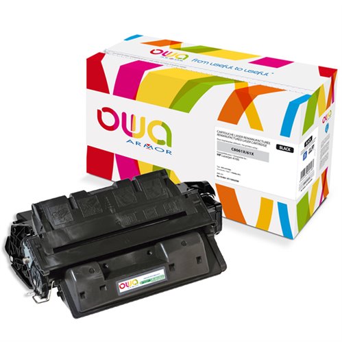 Cartouche Laser OWA remanufacturée pour HP C8061X - Noir - 10000p HC