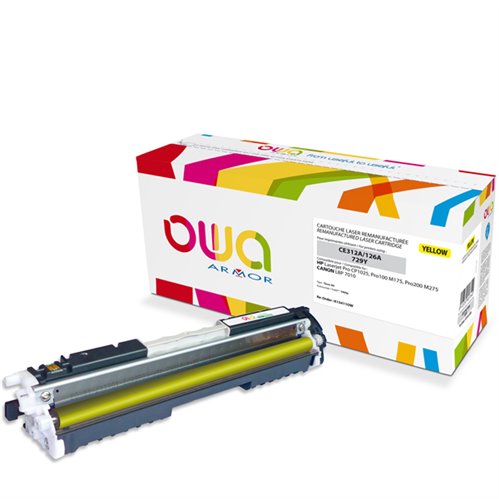 OWA Laser remanufactured cartridge for HP CE312A - Yellow - 1000p