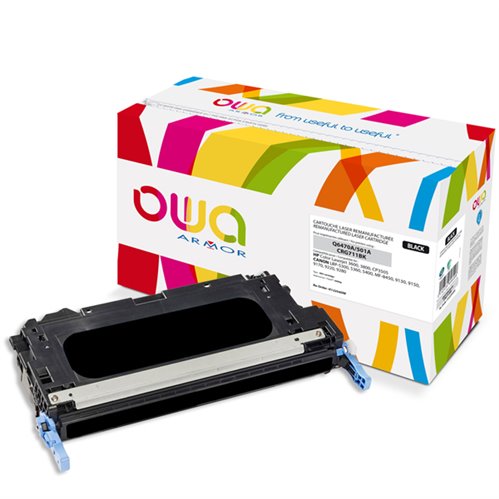 Cartouche Laser OWA remanufacturée pour HP Q6470A - Noir - 6000p
