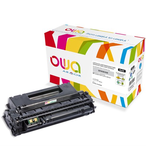 Remanufactured OWA Laser Cartridge for HP Q7553X - Black - 7000p HC
