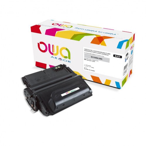Remanufactured OWA laser cartridge compatible with HP Q1338A - Black - 12000p