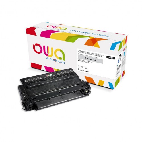Remanufactured OWA laser cartridge compatible with HP Q7516A - Black - 12000p