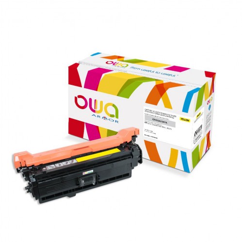 Cartouche Laser OWA remanufacturée compatible HP CE402A - Jaune - 6000p