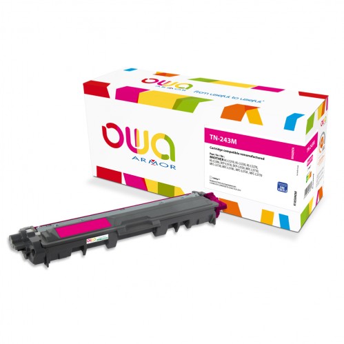 Remanufactured OWA laser cartridge compatible with BROTHER TN-243M - Magenta - 1000p