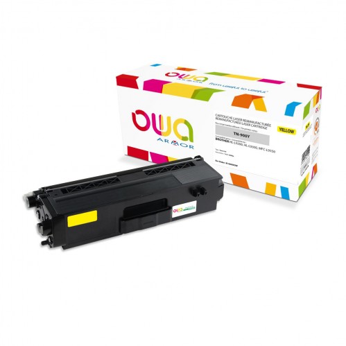 Remanufactured OWA laser cartridge compatible with BROTHER TN-900Y - Yellow - 6000p
