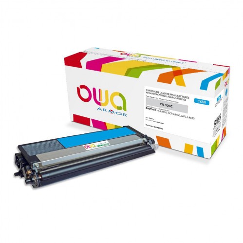 Remanufactured OWA laser cartridge compatible with BROTHER TN-329C - Cyan - 6000p